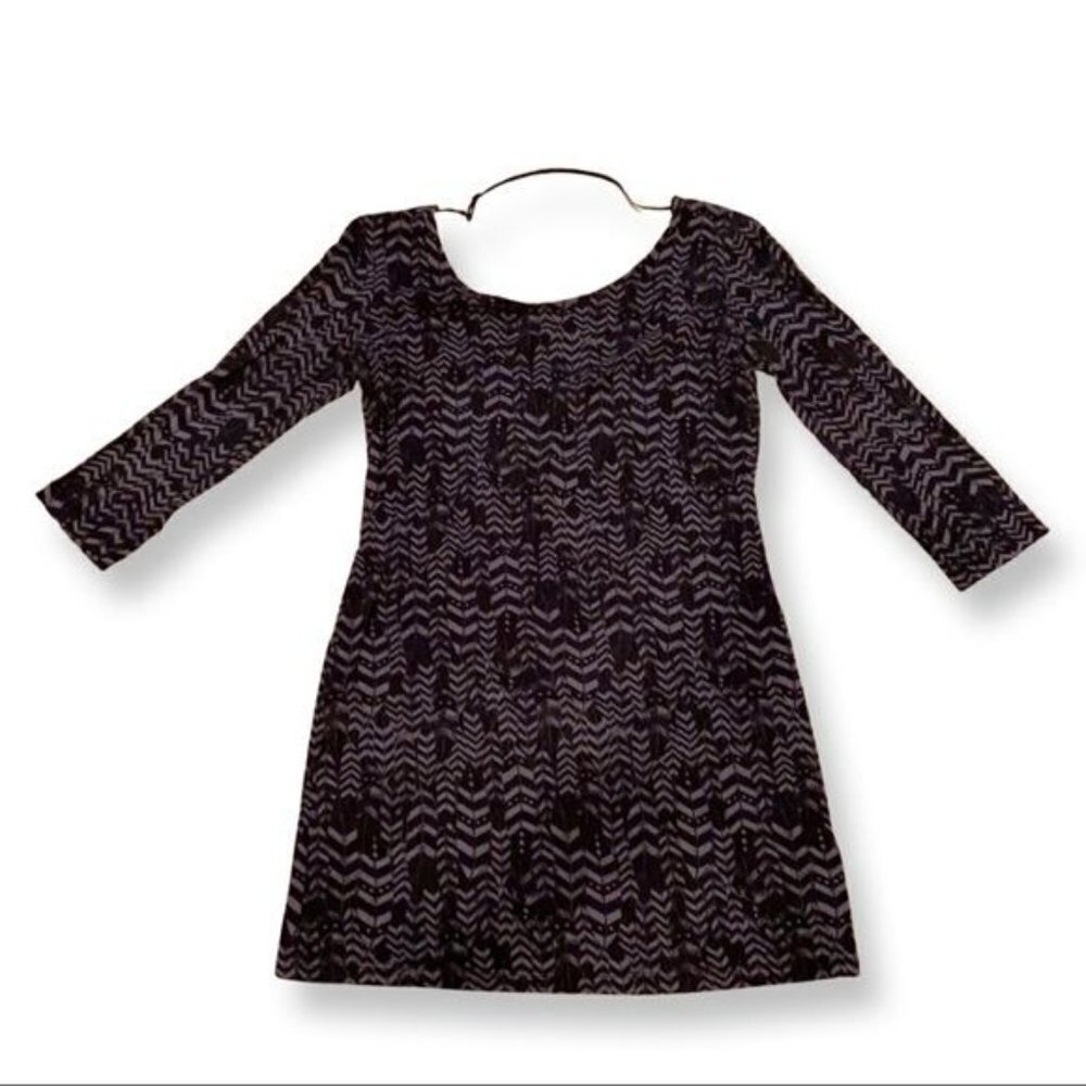 Nollie Black & Gray Mini Dress | Size Medium